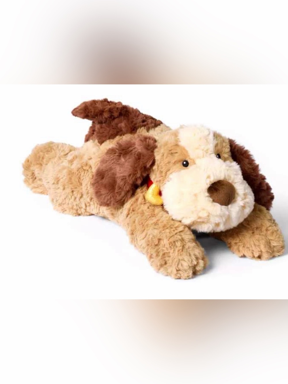 NWOT - GiggleScape 18” Plush Brown Laying Dog Stuffed Animal